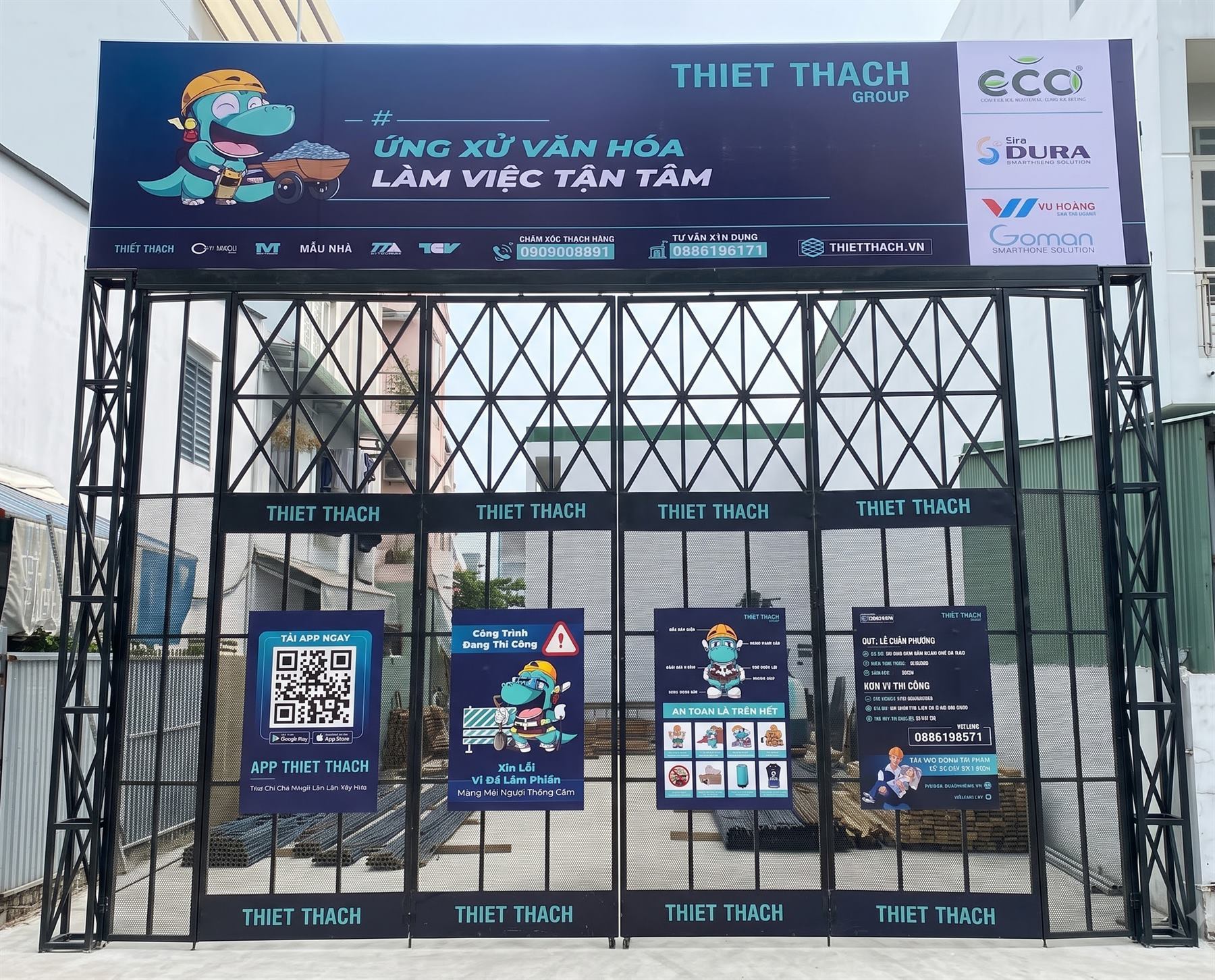 Cổng rào công trình